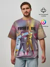 Мужская футболка оверсайз / FREEFIRE | САЙТАМА