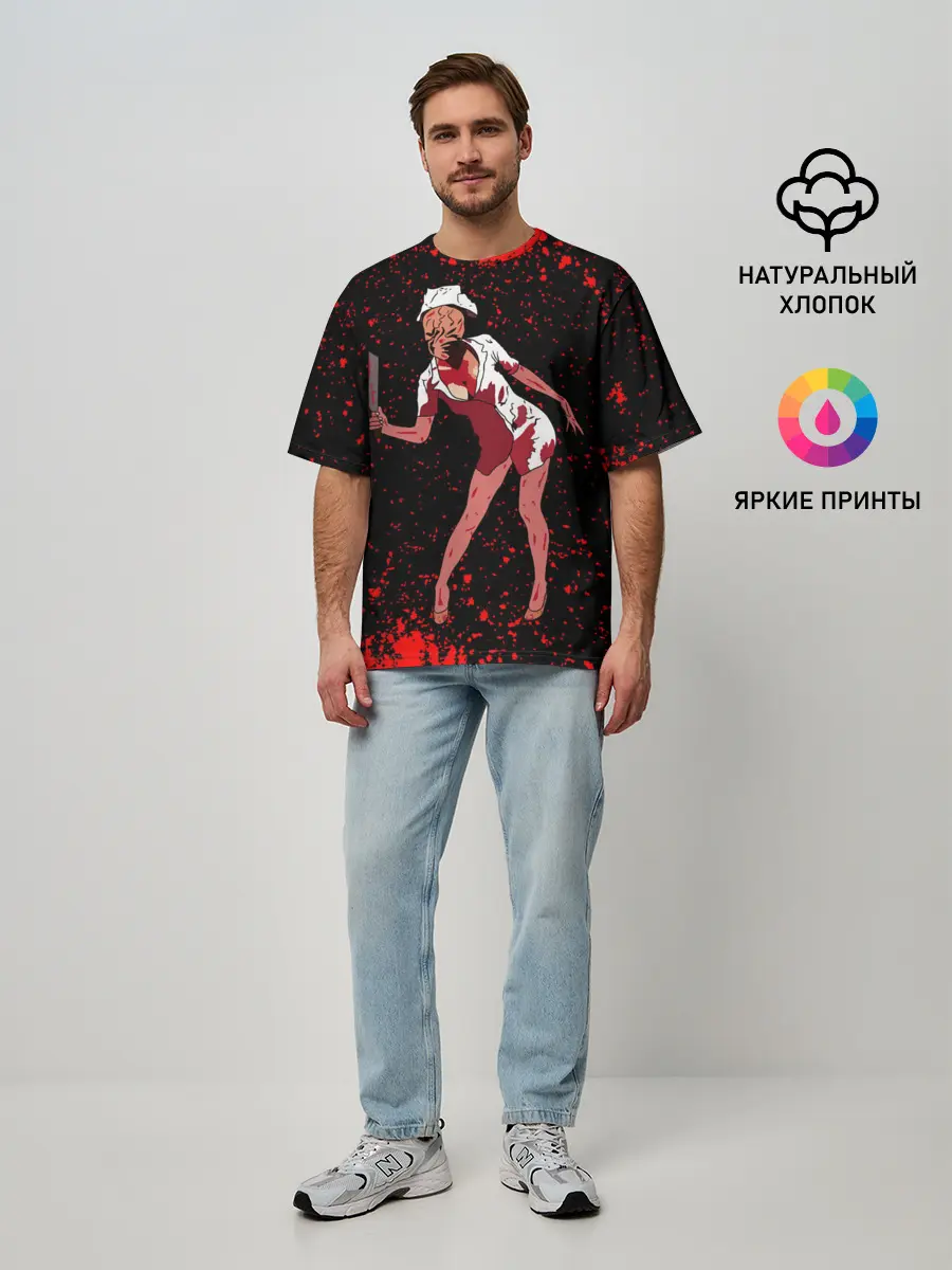 Мужская футболка оверсайз / Silent Hill