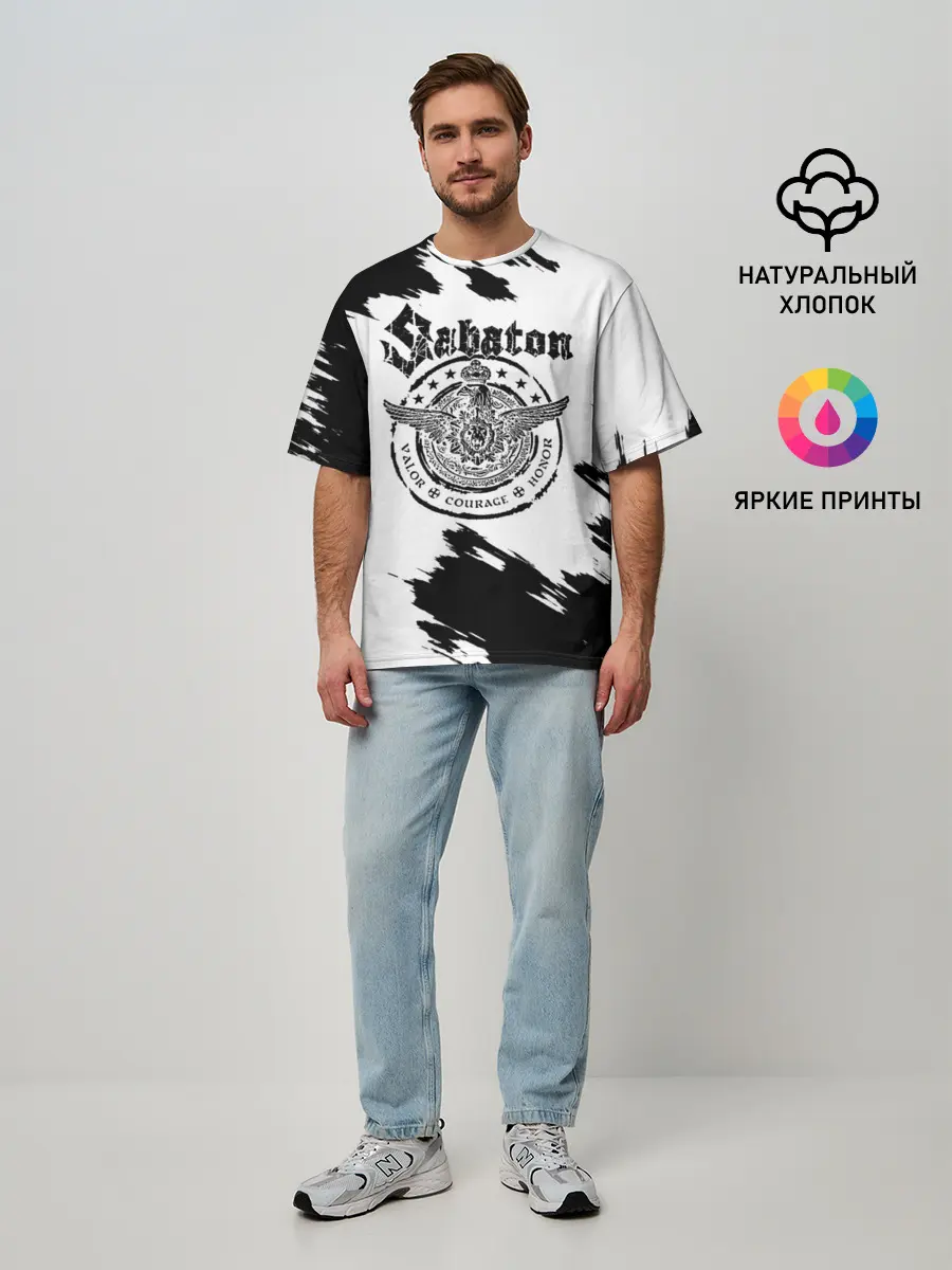 Мужская футболка оверсайз / Sabaton