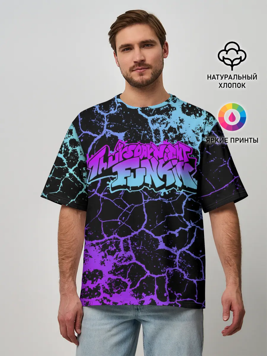 Мужская футболка оверсайз / Friday Night Funkin