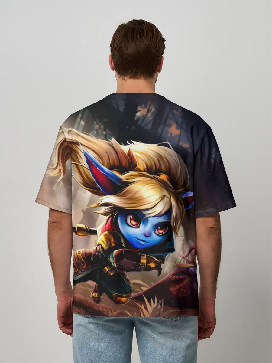 Мужская футболка оверсайз / Поппи Хранительница молота