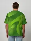 Мужская футболка оверсайз / 3d Green abstract