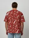 Мужская футболка оверсайз / The Flash Logo Pattern
