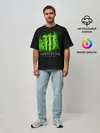 Мужская футболка оверсайз / MONSTER ENERGY NEON | НЕОН