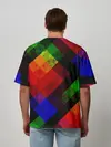 Мужская футболка оверсайз / Яркий геометрический узор