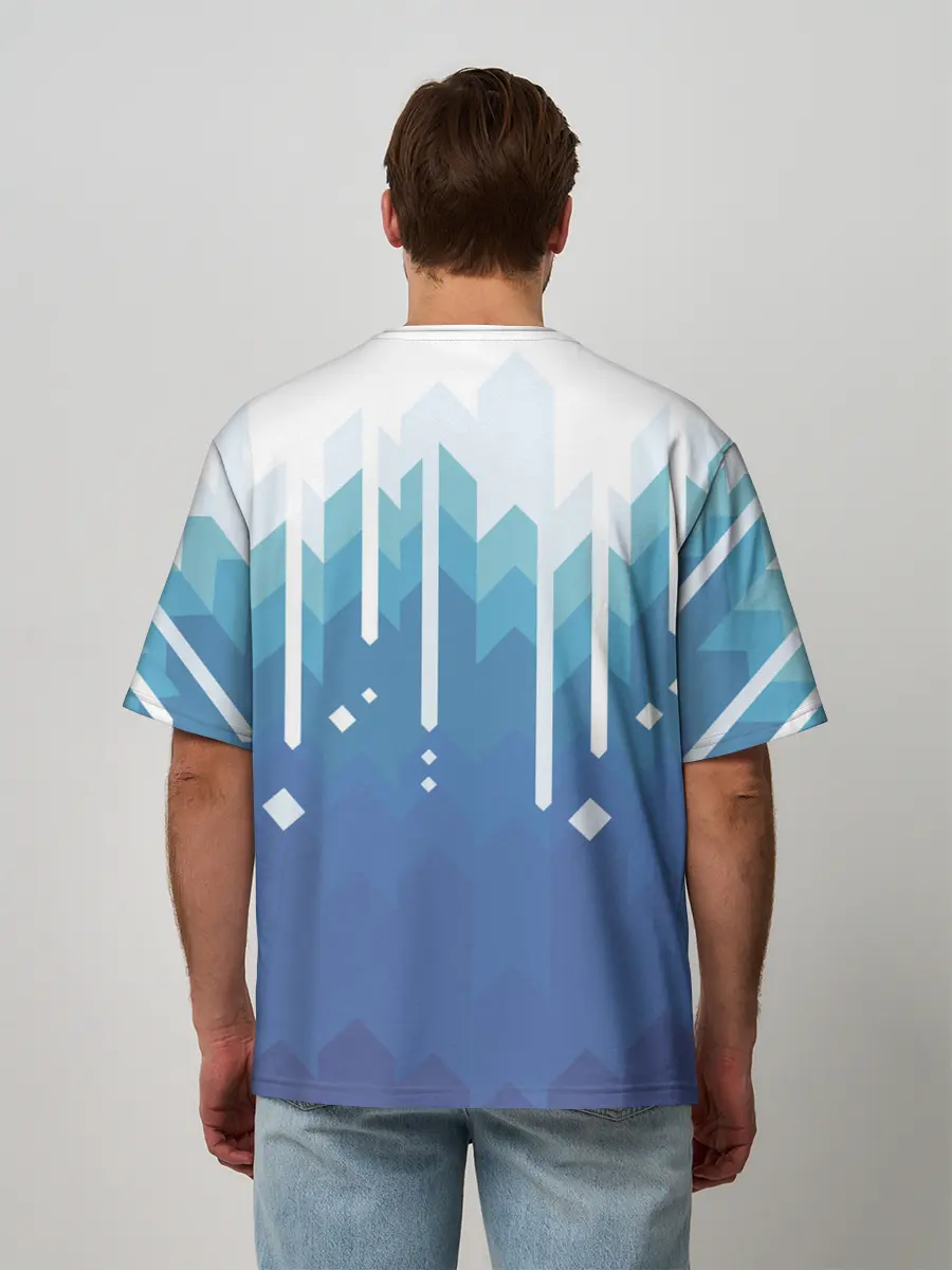 Мужская футболка оверсайз / Пиксельные сливки