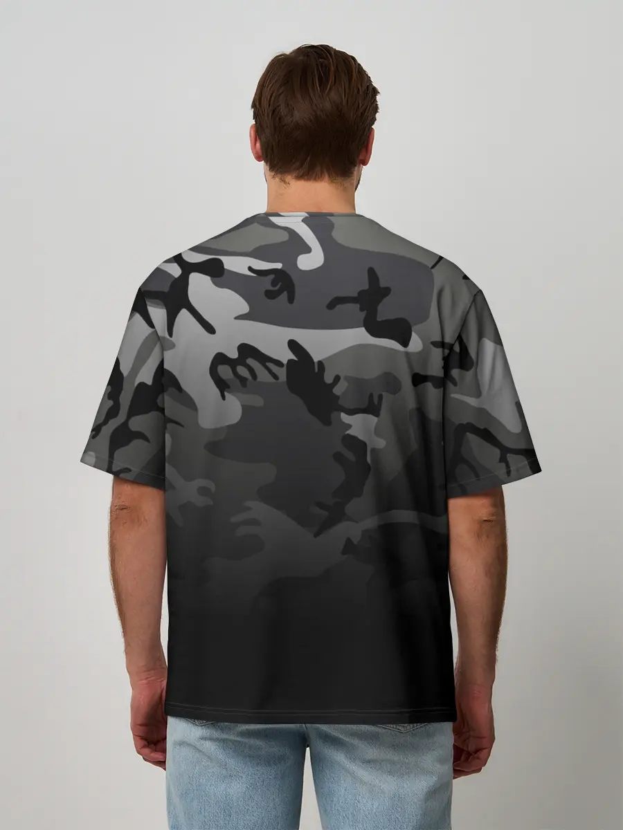 Мужская футболка оверсайз / Камуфляж СССР