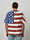 Мужская футболка оверсайз / США ФЛАГ