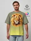 Мужская футболка оверсайз / Лев