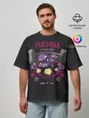 Мужская футболка оверсайз / Спортзал Фуксии
