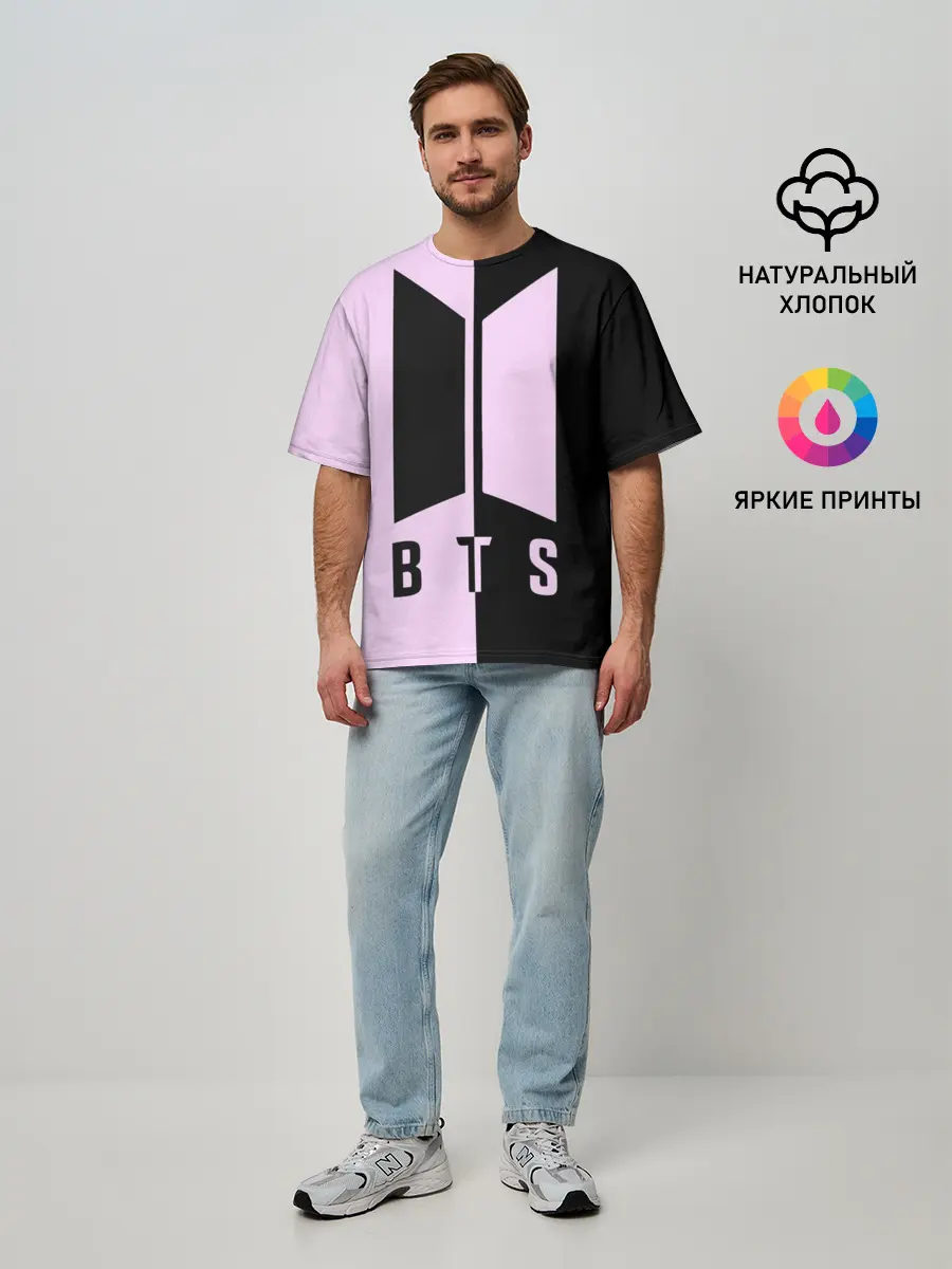 Мужская футболка оверсайз / BTS