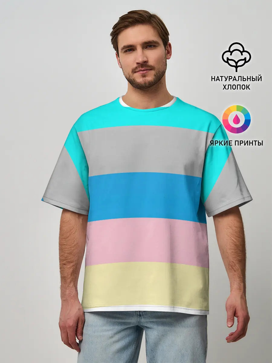 Мужская футболка оверсайз / Флаг аниме