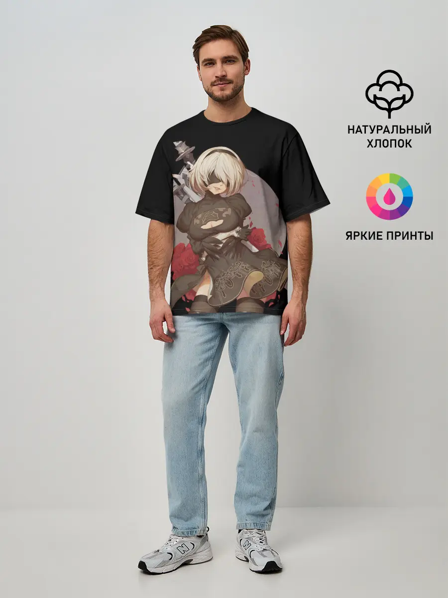 Мужская футболка оверсайз / Nier: Automata