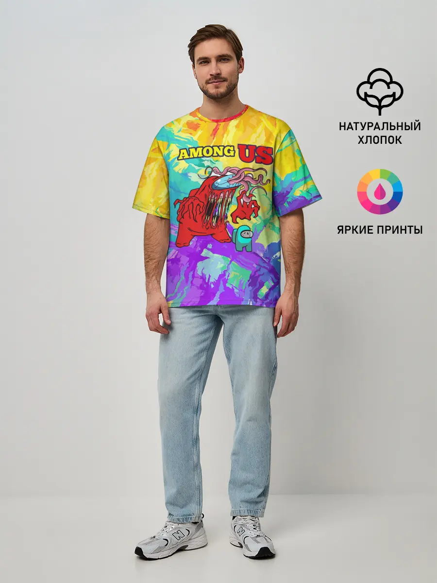 Мужская футболка оверсайз / Among Us