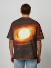Мужская футболка оверсайз / ГАЛАКТИКА / КОСМОС / СОЛНЦЕ