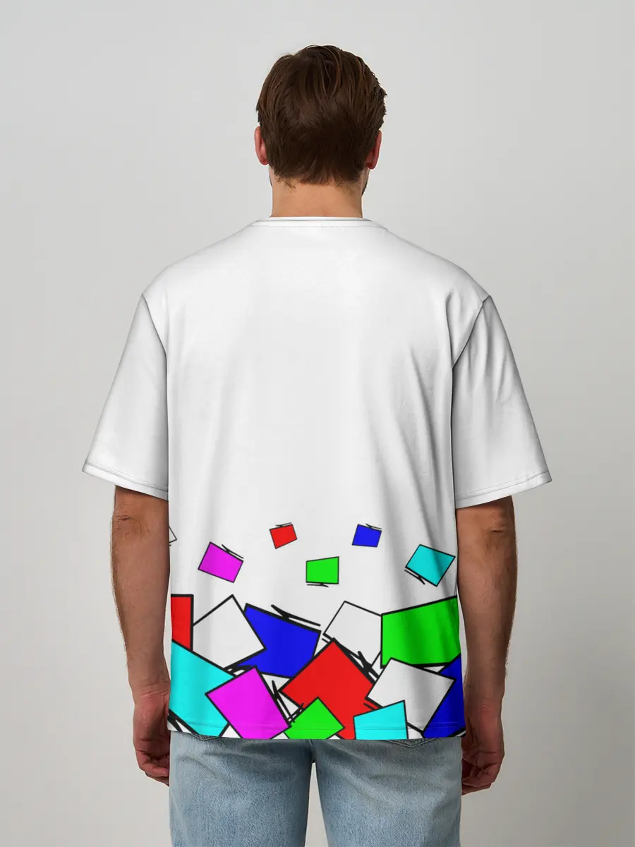 Мужская футболка оверсайз / Телевизор