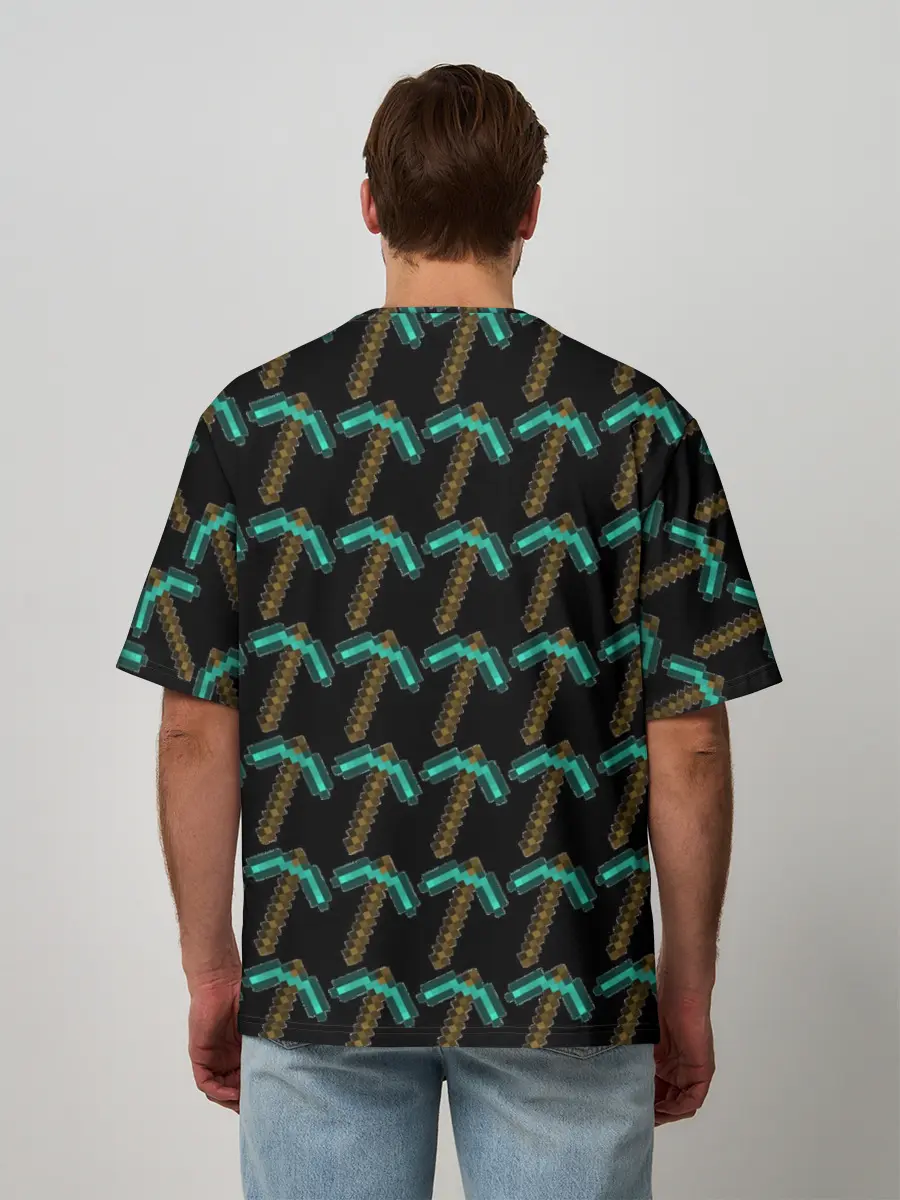 Мужская футболка оверсайз / Майнкрафт кирка