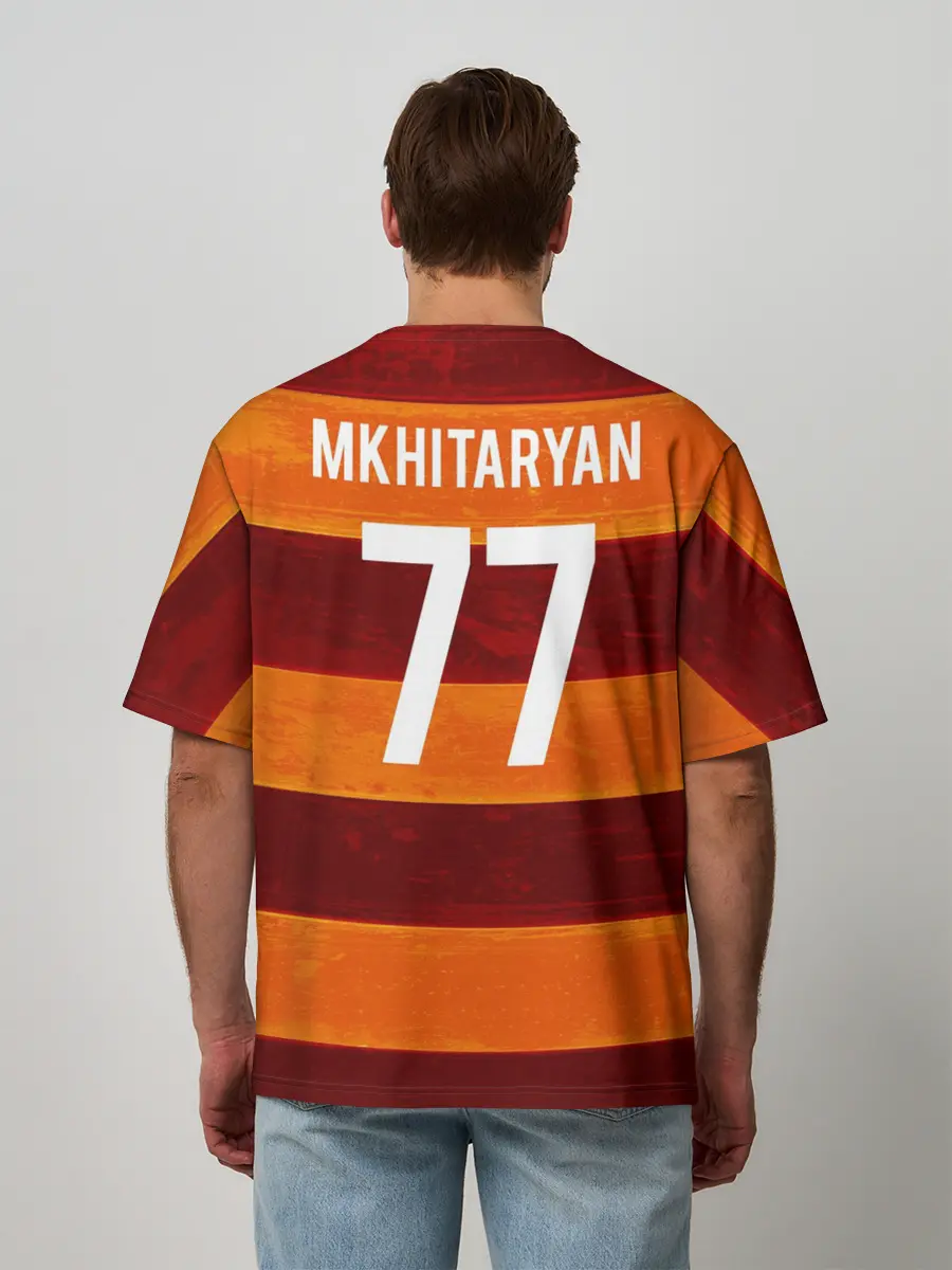 Мужская футболка оверсайз / Henrikh Mkhitaryan | Roma