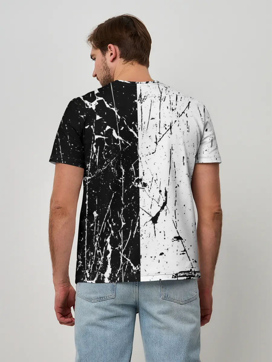 Мужская базовая футболка / ЧБ ГРАНЖ | RED BUTTERFLY