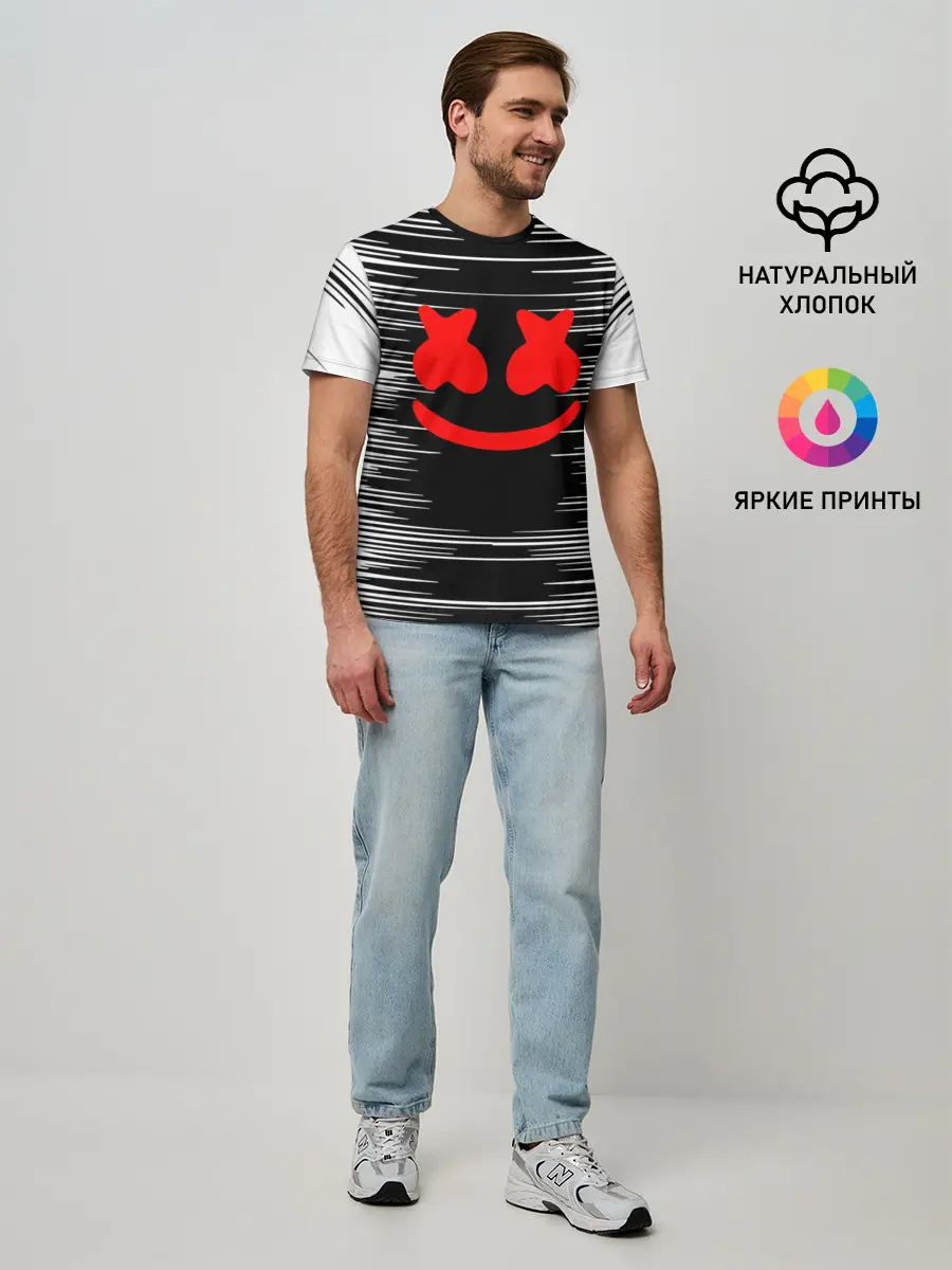 Мужская базовая футболка / MARSHMELLO MELT / МАРШМЕЛЛО,