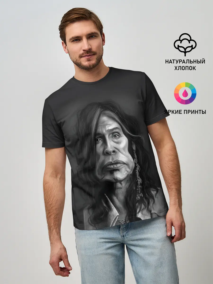 Мужская базовая футболка / Steven Tyler | AEROSMITH