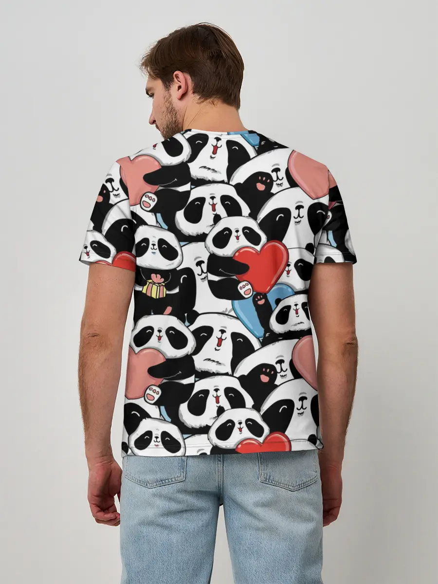 Мужская базовая футболка / Пандяшки