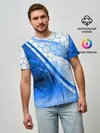 Мужская базовая футболка / ABSTRACT BLUE