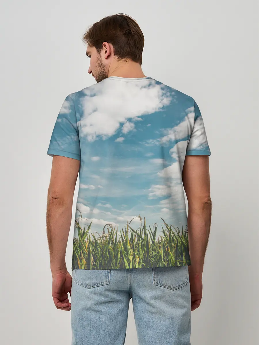 Мужская базовая футболка / Небушко и полюшко