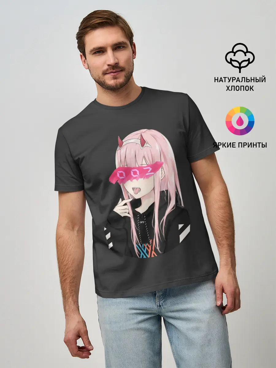 Мужская базовая футболка / Zero Two