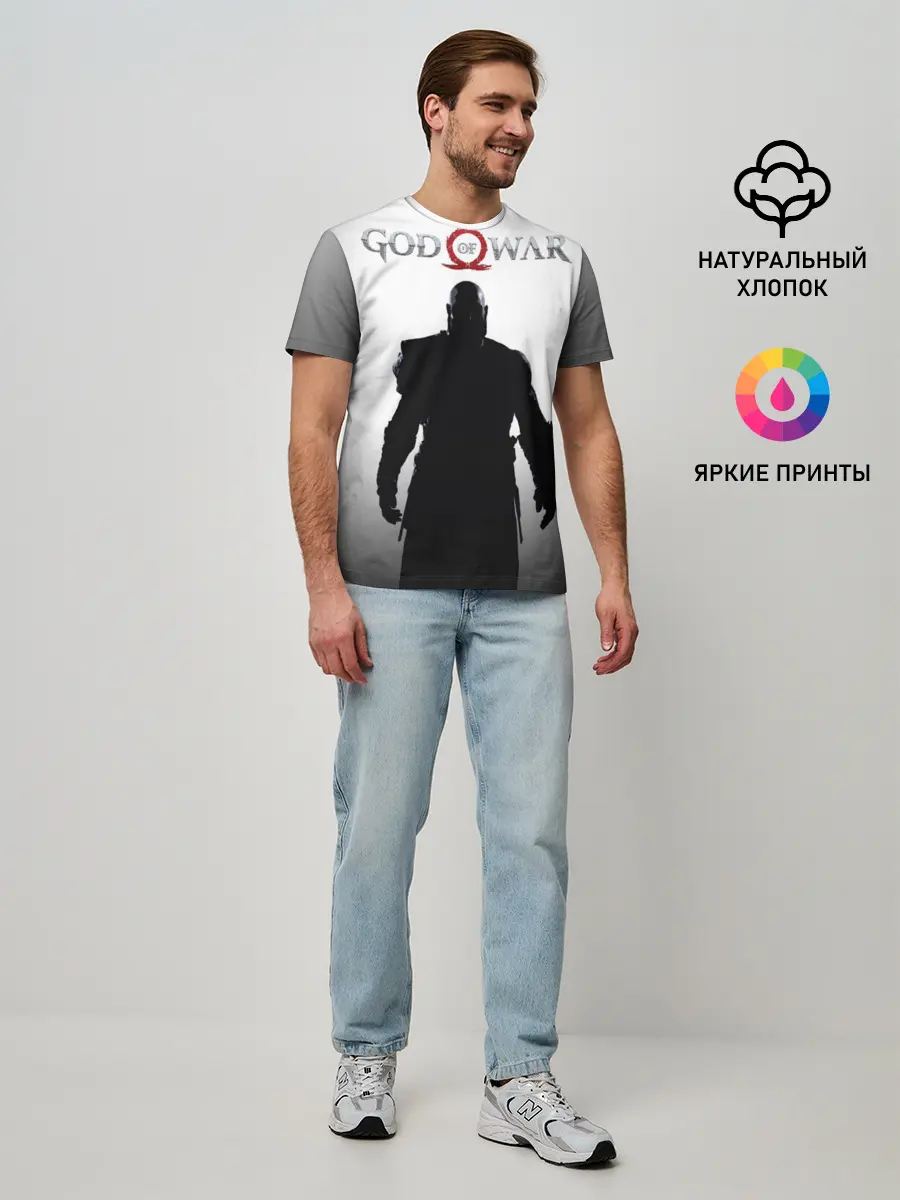 Мужская базовая футболка / God of War 4 Кратос