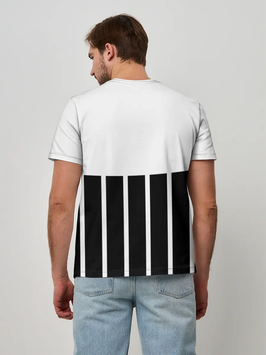 Мужская базовая футболка / Juventus | Tee Black and White