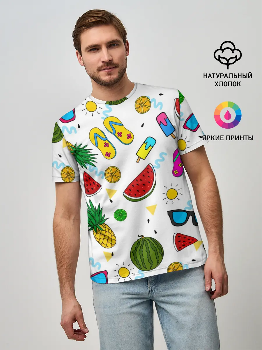 Мужская базовая футболка / Летняя