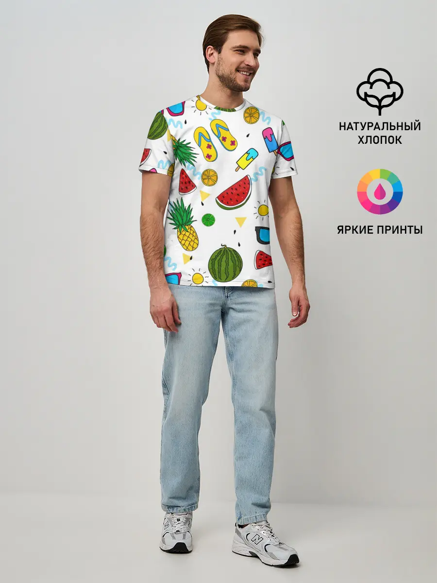 Мужская базовая футболка / Летняя