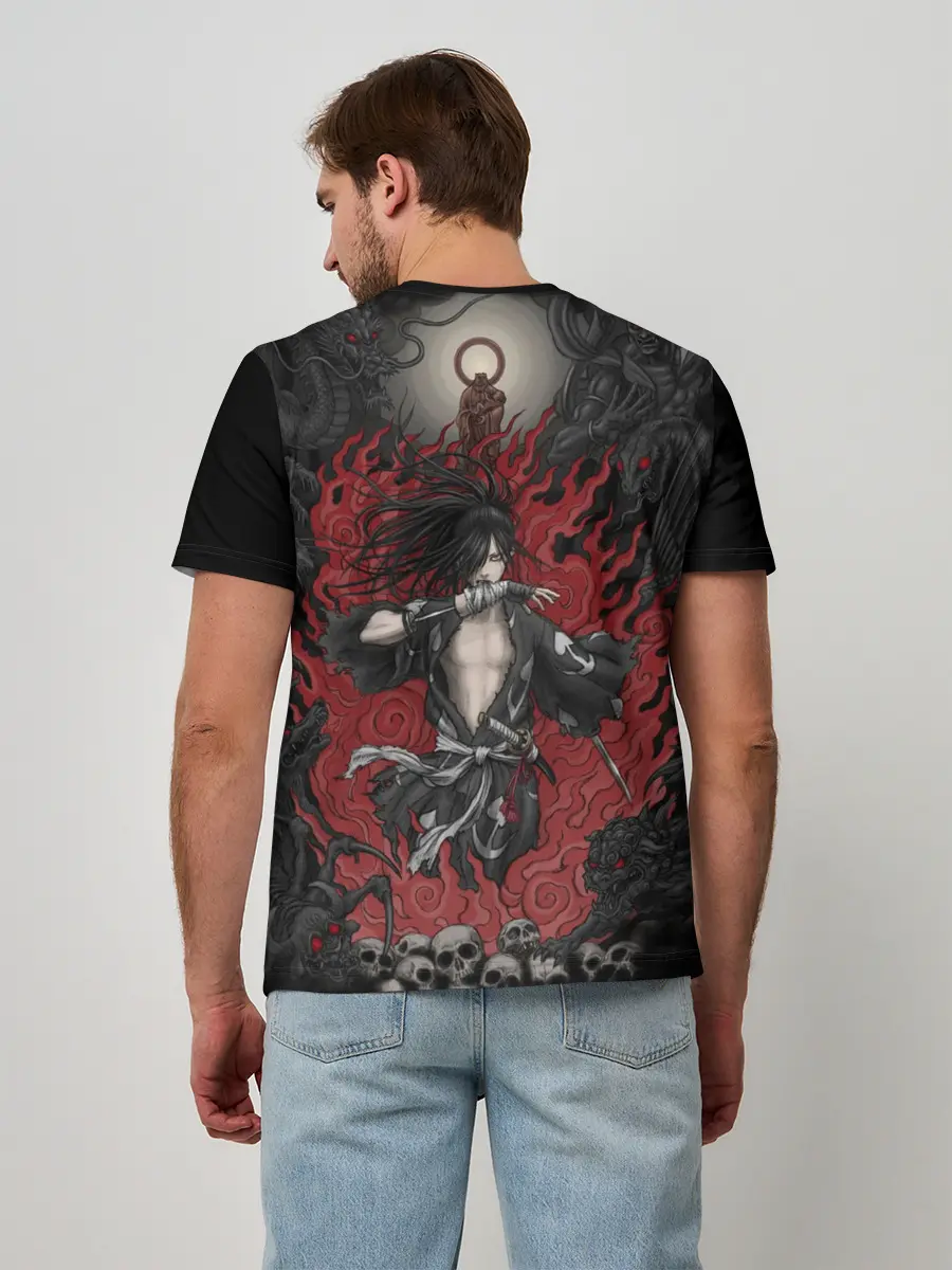 Мужская базовая футболка / ХЯККИМАРУ В ОГНЕ | ДОРОРО