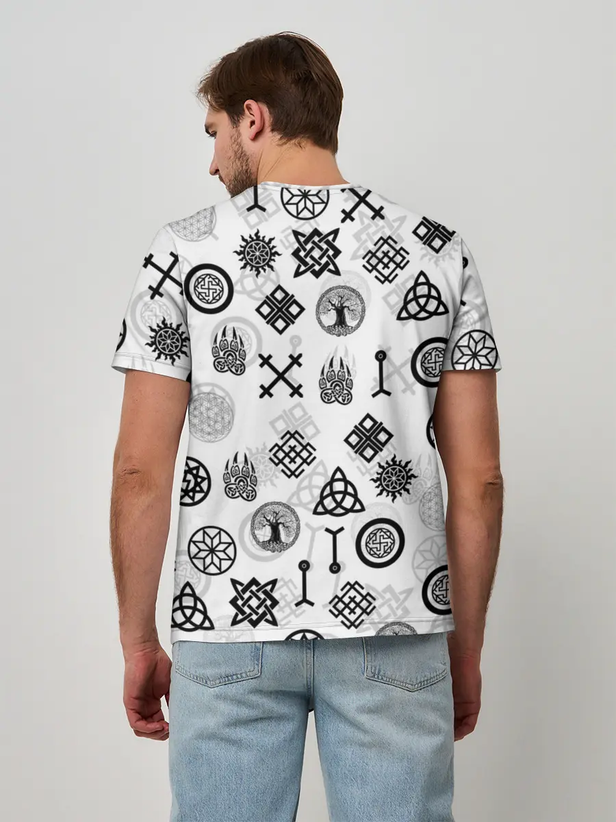 Мужская базовая футболка / СЛАВЯНСКИЕ РУНЫ