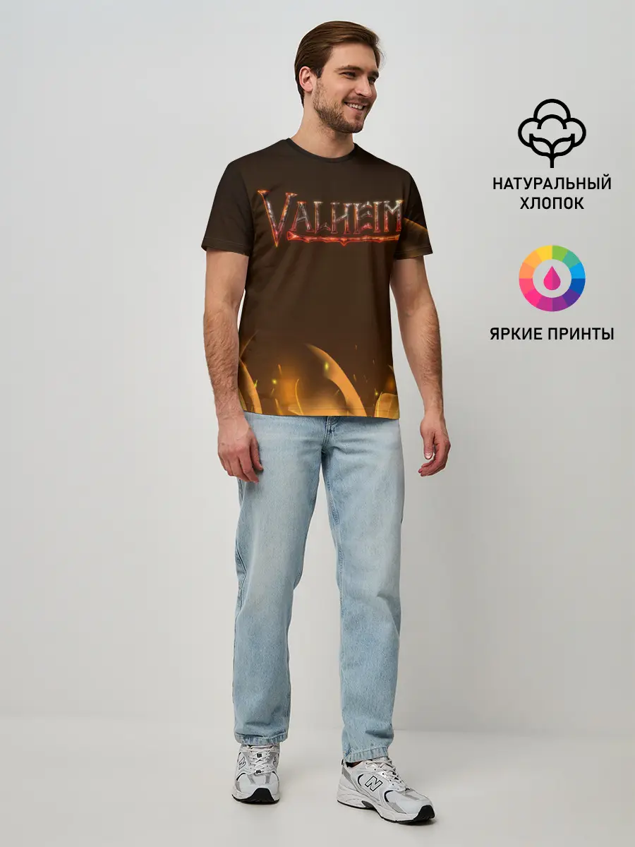 Мужская базовая футболка / Valheim: Вальхейм выживание.