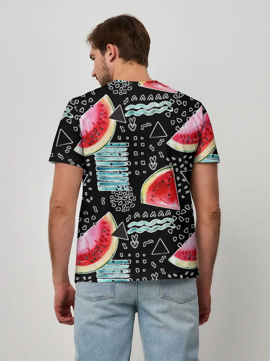 Мужская базовая футболка / сладкий арбуз
