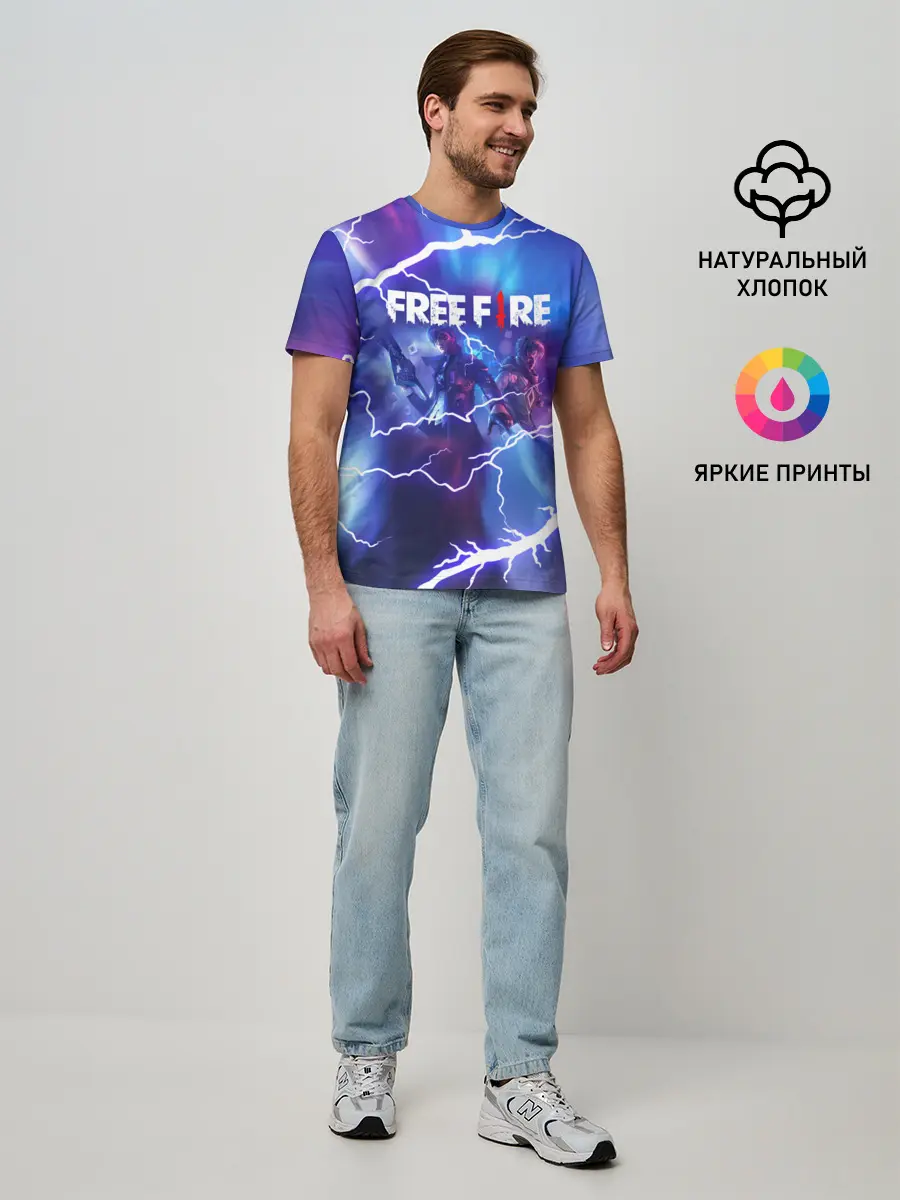 Мужская базовая футболка / FREEFIRE | КОРОЛЕВСКАЯ БИТВА