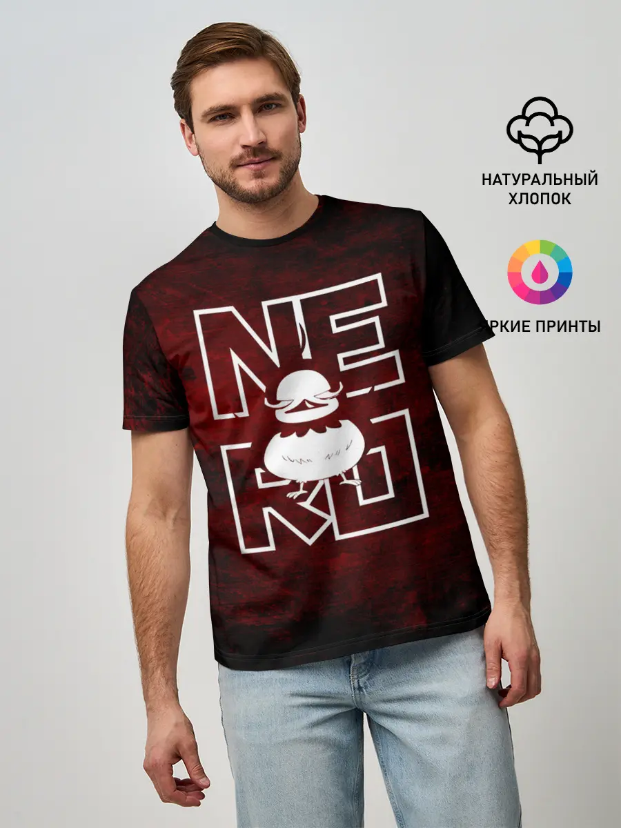 Мужская базовая футболка / Птичка НЕРО Чёрный Клевер