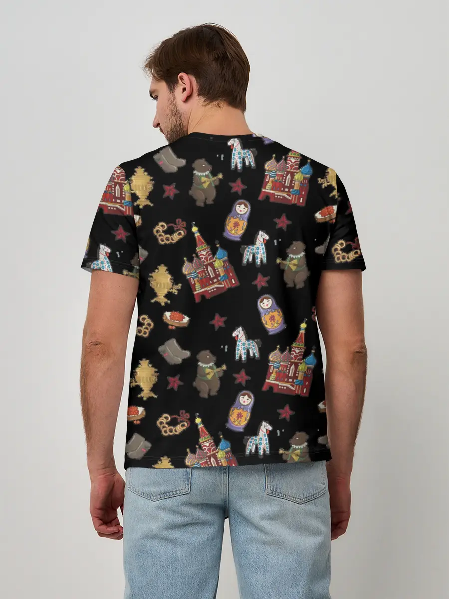 Мужская базовая футболка / Москва символика