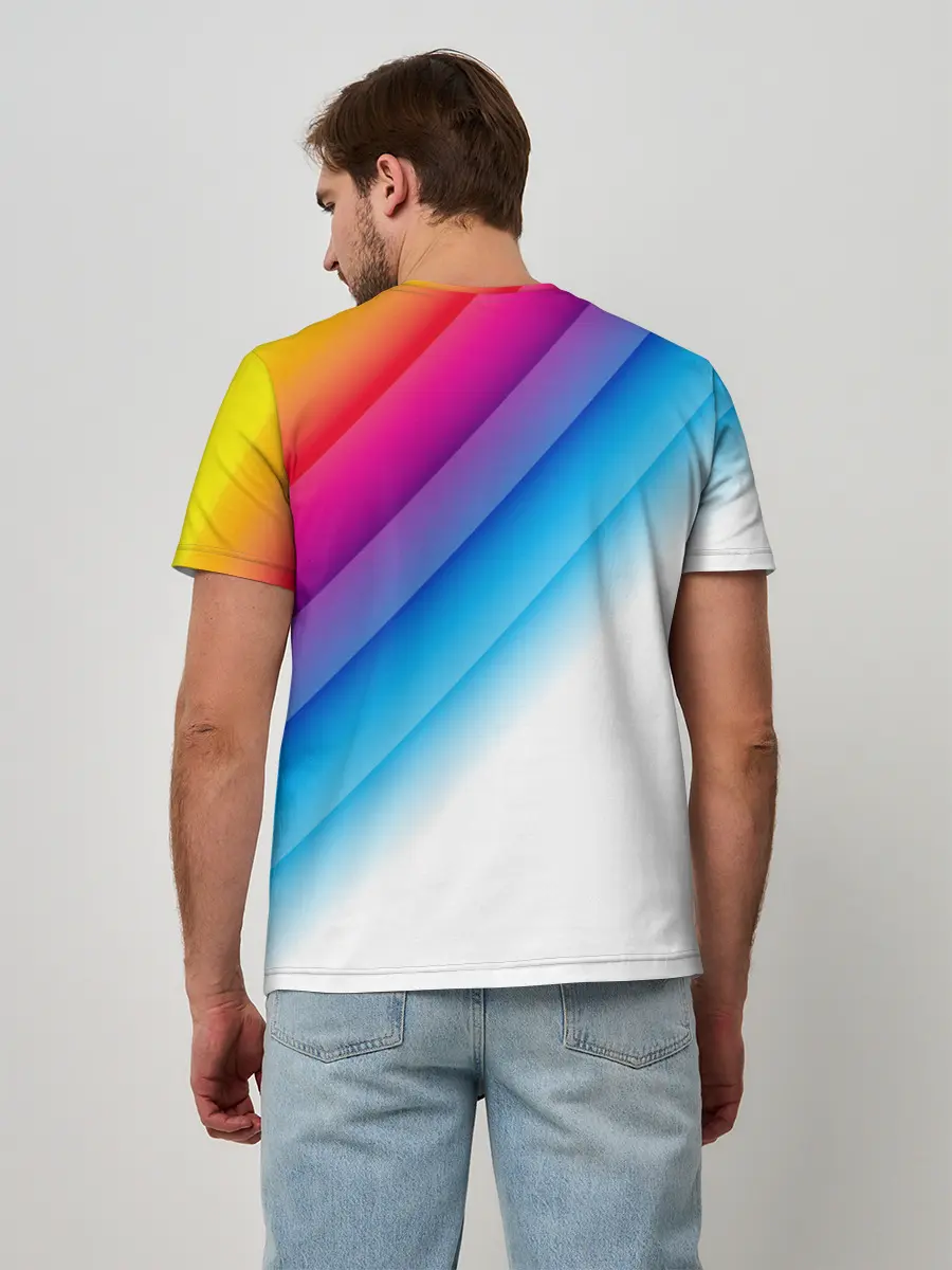 Мужская базовая футболка / РАДУЖНЫЕ ПОЛОСЫ | RAINBOW