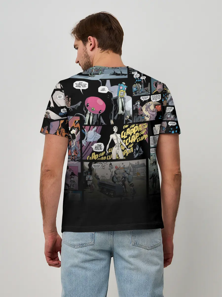 Мужская базовая футболка / Амбрелла, Хэйзел и Ча-Ча