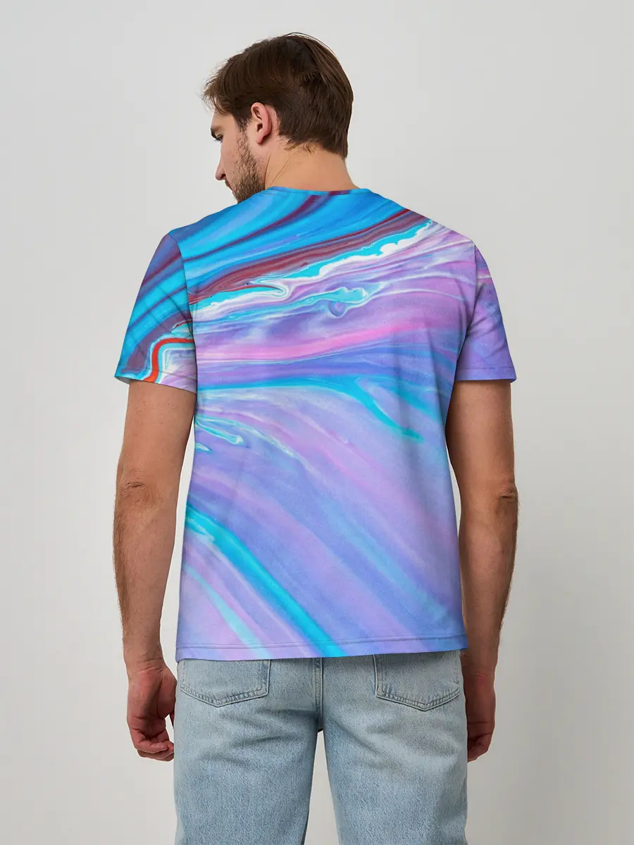Мужская базовая футболка / Абстрактный прилив