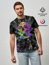 Мужская базовая футболка / Череп / Психоделика