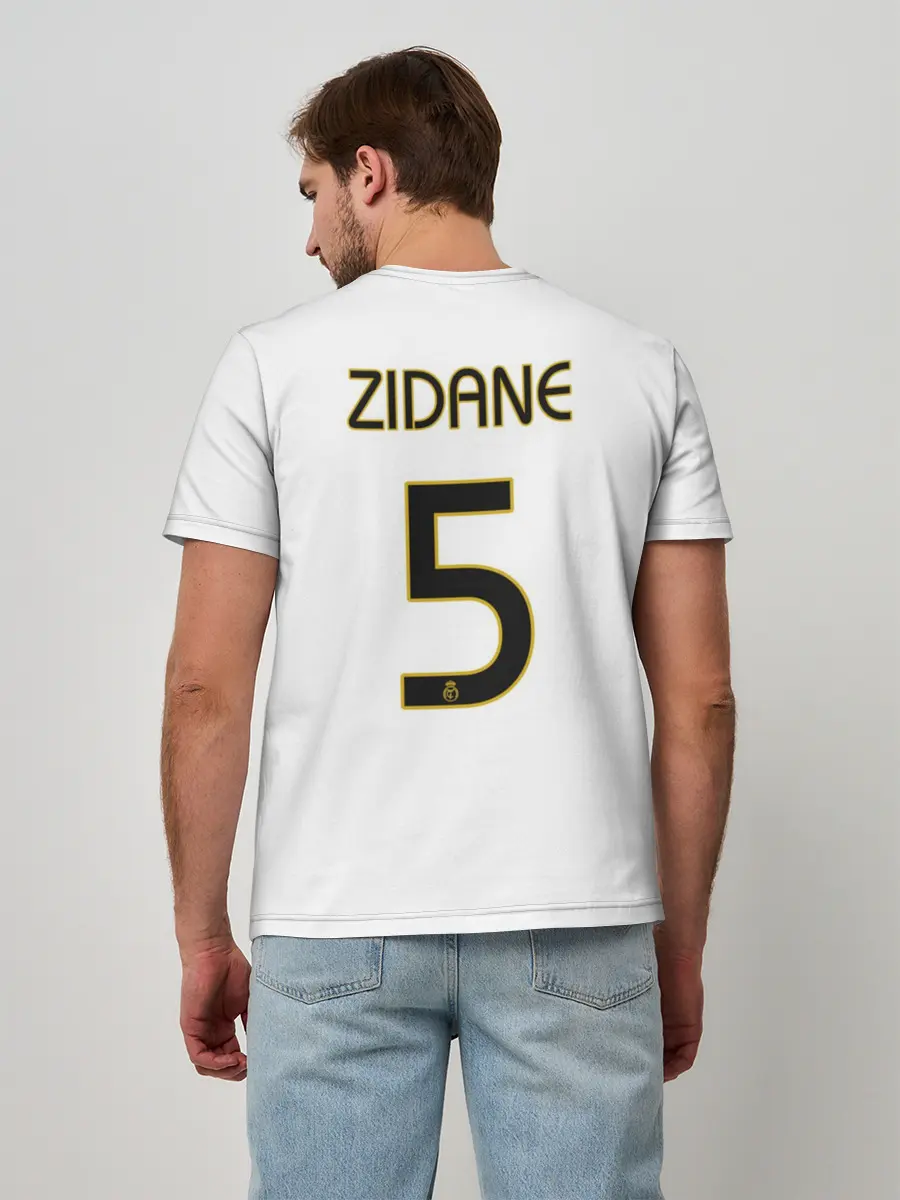 Мужская базовая футболка / Зидан Реал Ретро