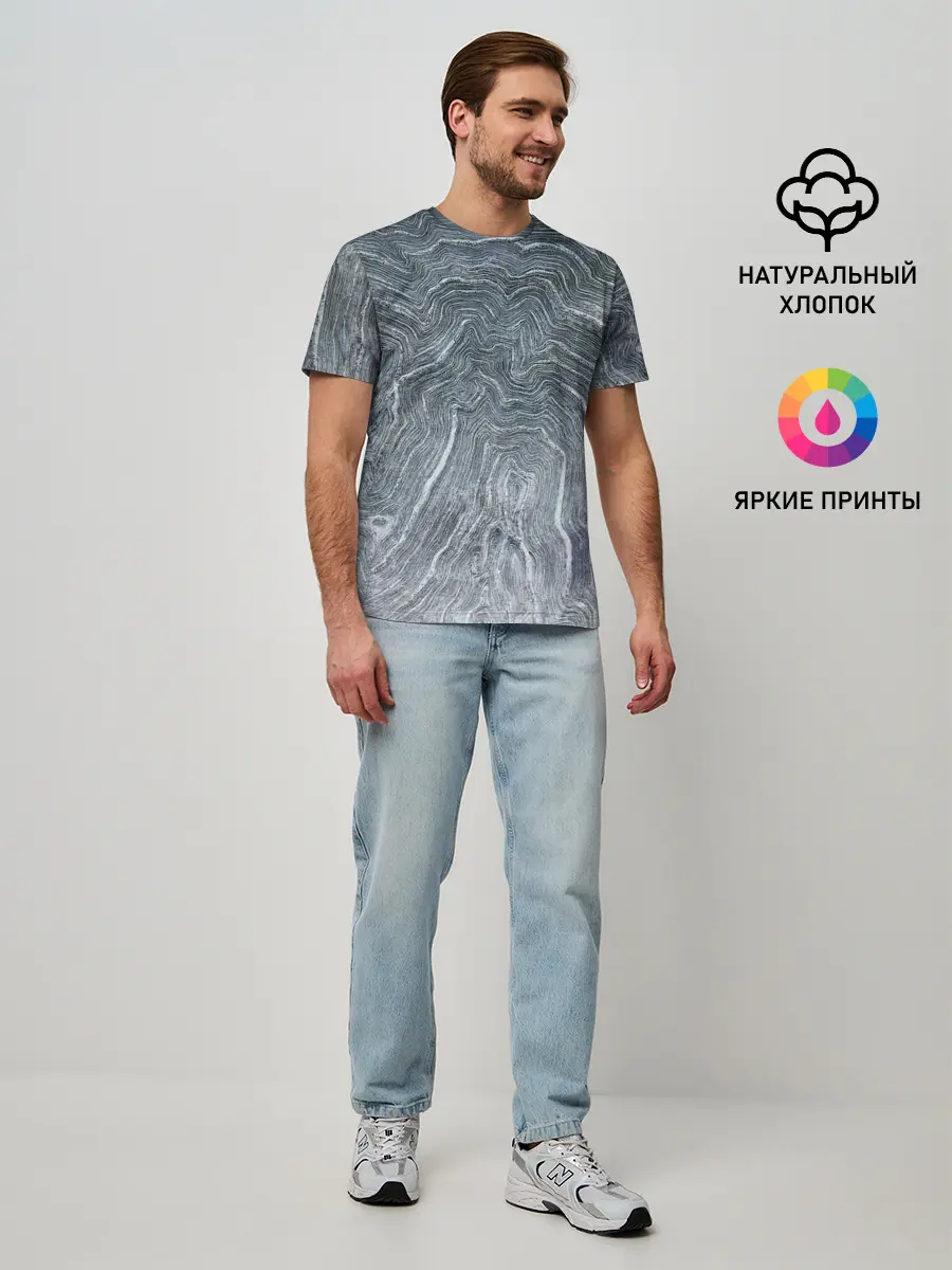 Мужская базовая футболка / Negative Waves