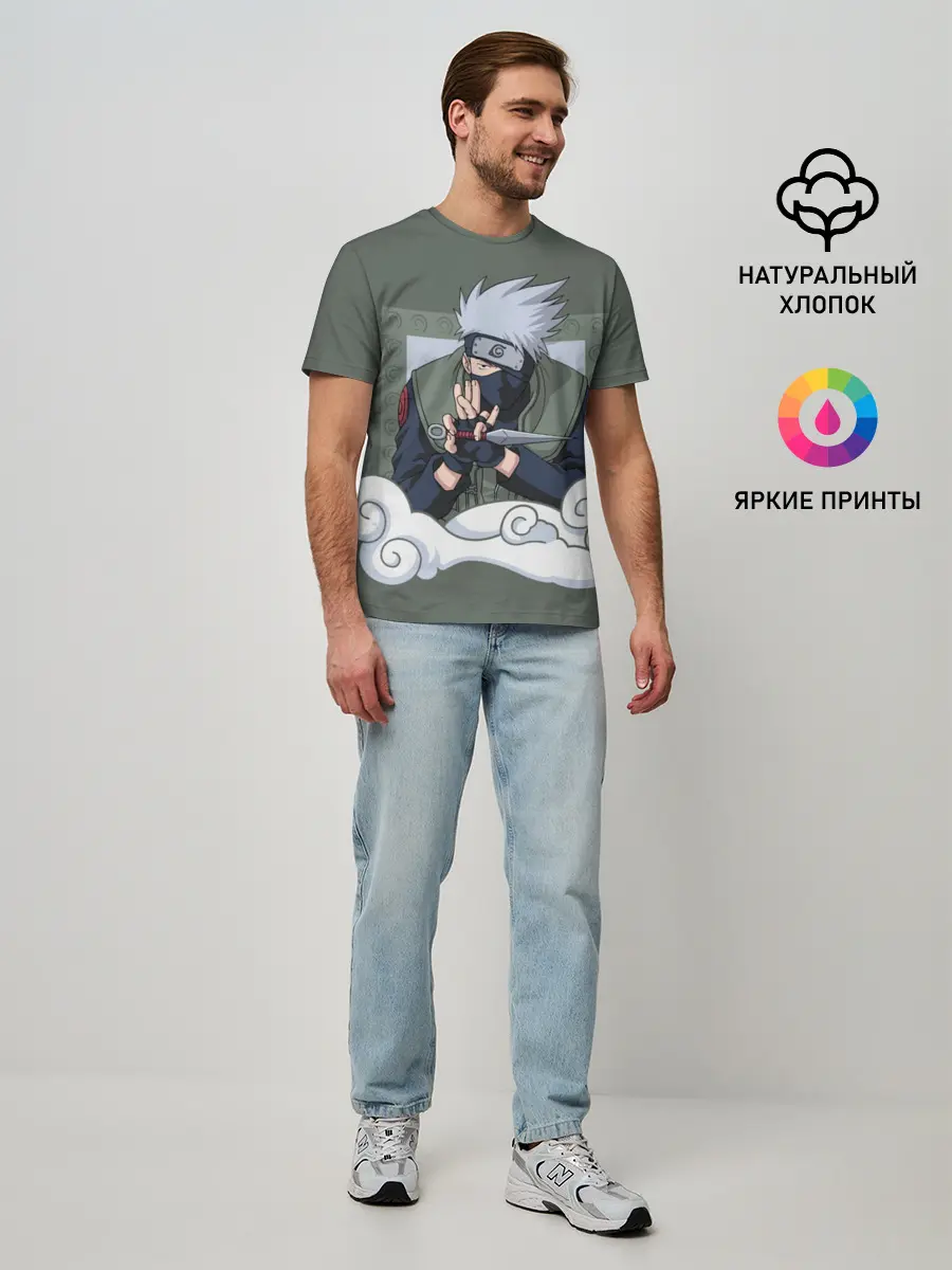 Мужская базовая футболка / Какаши сенсей