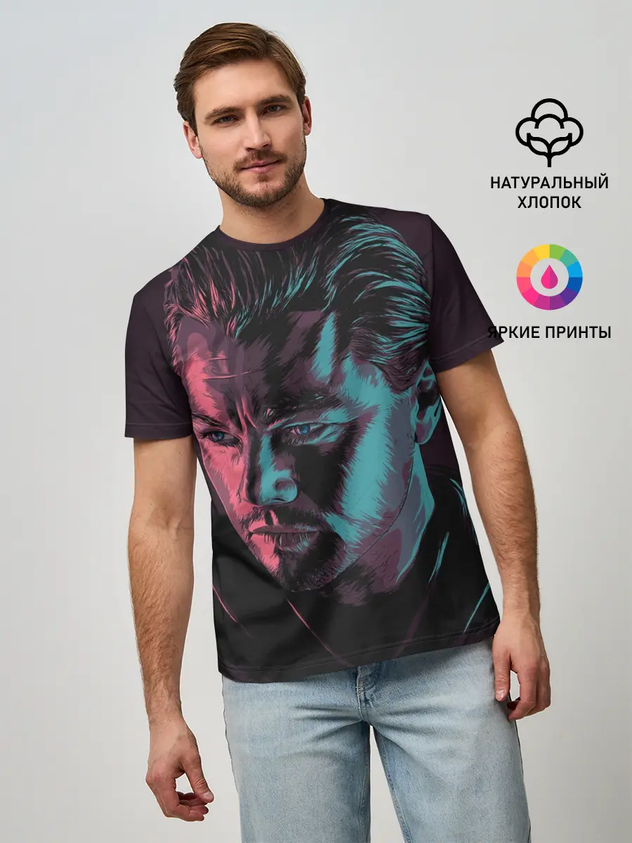 Мужская базовая футболка / Ди Каприо