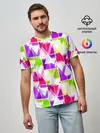 Мужская базовая футболка / Абстрактный яркий узор