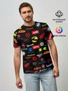 Мужская базовая футболка / Motorcycle pattern | Мото паттерн